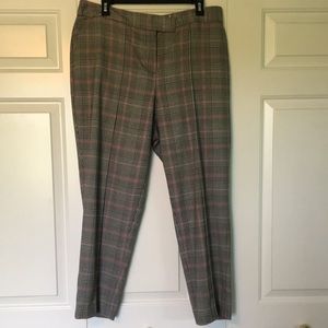 Worthington Black & Pink Detailed Ankle Pants